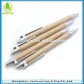 Eco recycle paper barrel ball pen with plastic sliver parts